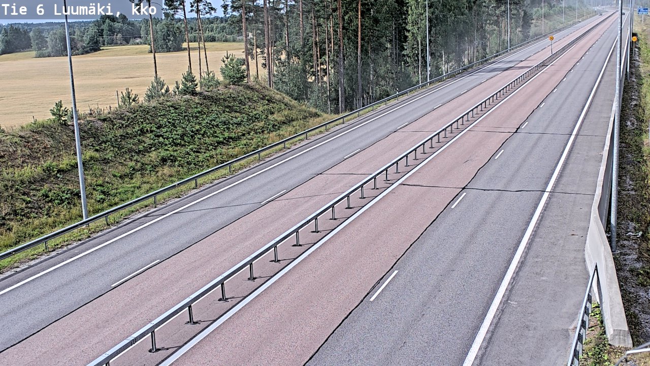 Kelikamerat Kuva Tie 6 Luumäki, kirkko, Luumäki, Etelä-Karjala