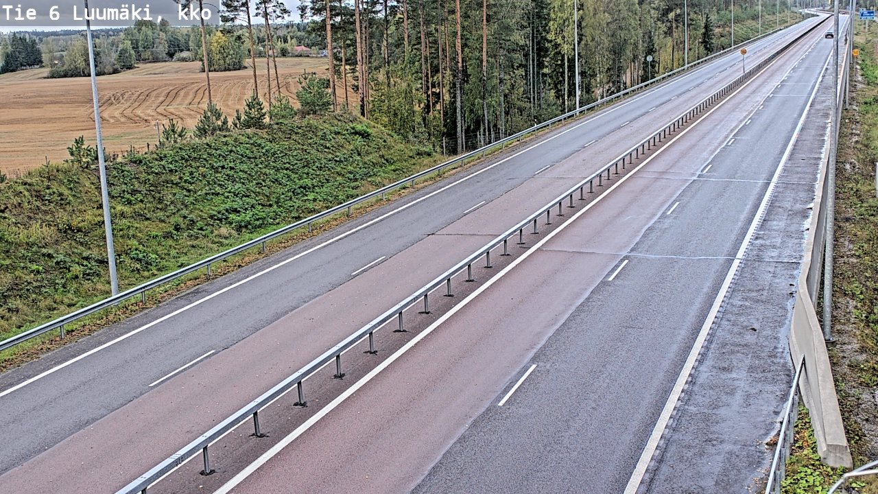 Weather Camera Image Road 6 Luumäki, kirkko, Luumäki, Etelä-Karjala