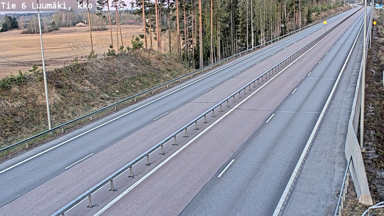 Weather Camera Image Road 6 Luumäki, kirkko, Luumäki, Etelä-Karjala