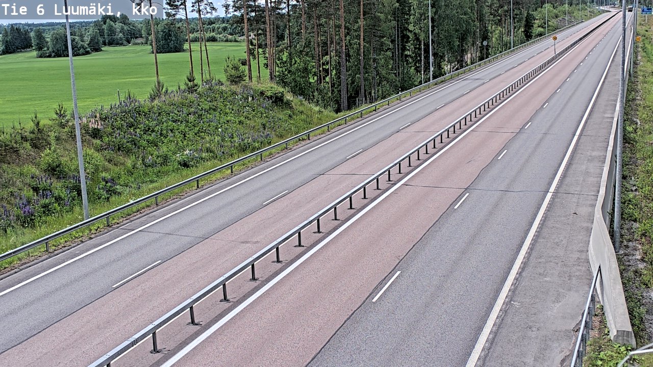 Kelikamerat Kuva Tie 6 Luumäki, kirkko, Luumäki, Etelä-Karjala