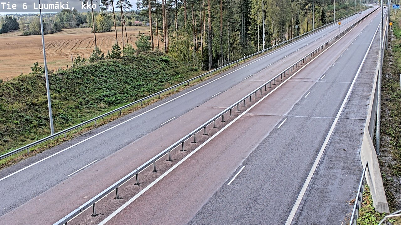 Weather Camera Image Road 6 Luumäki, kirkko, Luumäki, Etelä-Karjala