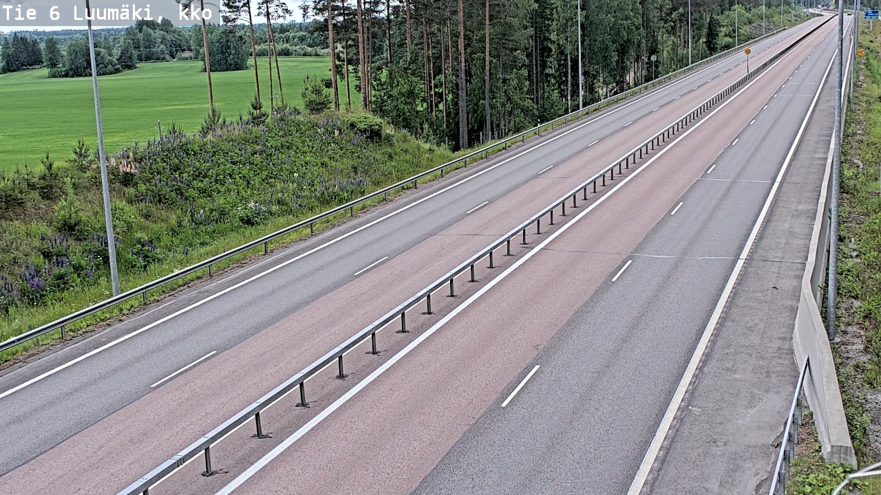 Kelikamerat Kuva Tie 6 Luumäki, kirkko, Luumäki, Etelä-Karjala