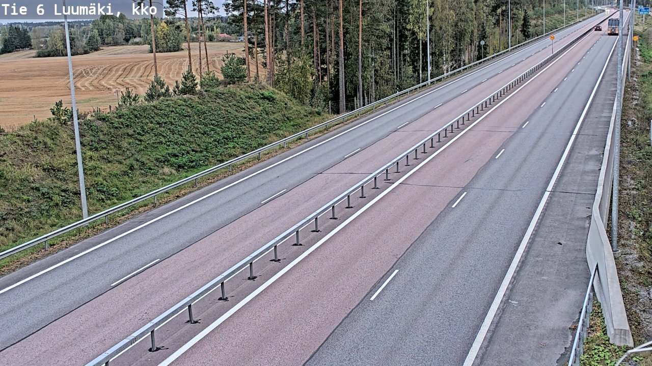 Kelikamerat Kuva Tie 6 Luumäki, kirkko, Luumäki, Etelä-Karjala