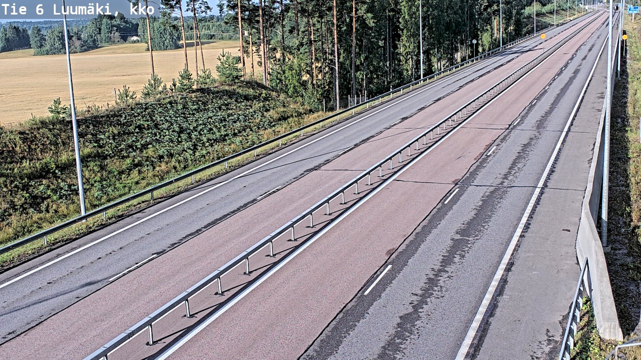 Weather Camera Image Road 6 Luumäki, kirkko, Luumäki, Etelä-Karjala