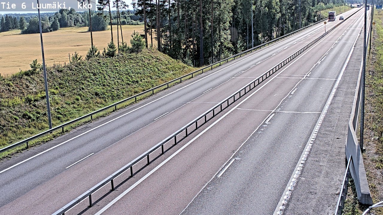 Kelikamerat Kuva Tie 6 Luumäki, kirkko, Luumäki, Etelä-Karjala