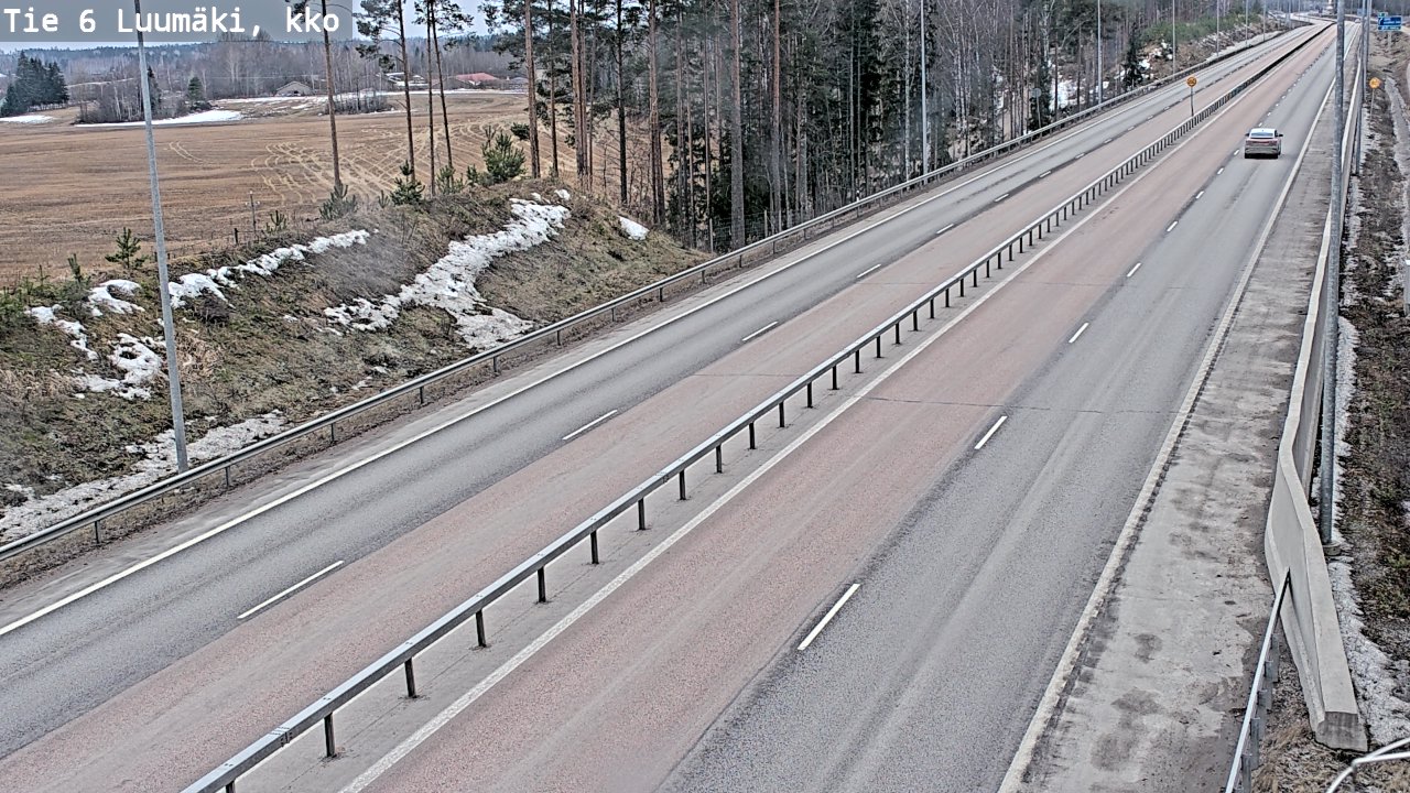 Weather Camera Image Väg 6 Luumäki, kirkko, Luumäki, Etelä-Karjala