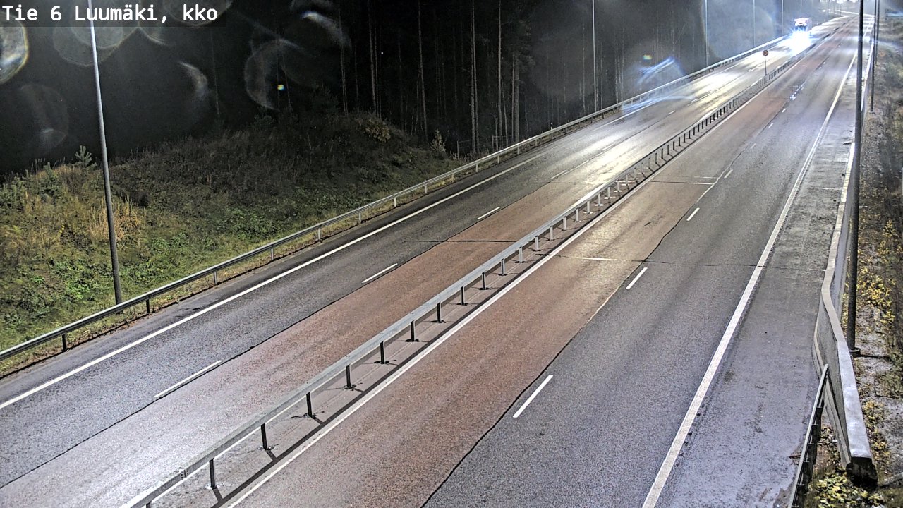 Weather Camera Image Väg 6 Luumäki, kirkko, Luumäki, Etelä-Karjala