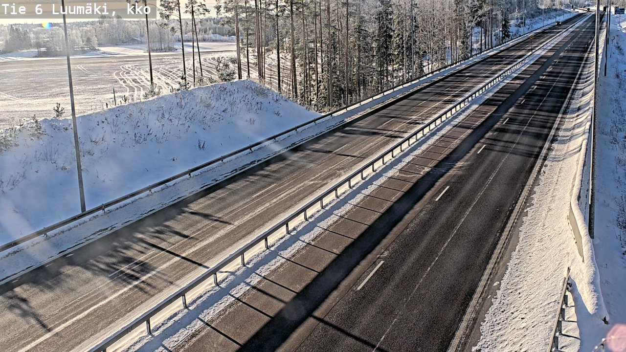 Weather Camera Image Väg 6 Luumäki, kirkko, Luumäki, Etelä-Karjala