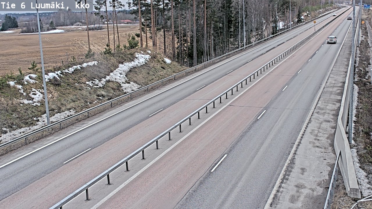 Weather Camera Image Väg 6 Luumäki, kirkko, Luumäki, Etelä-Karjala