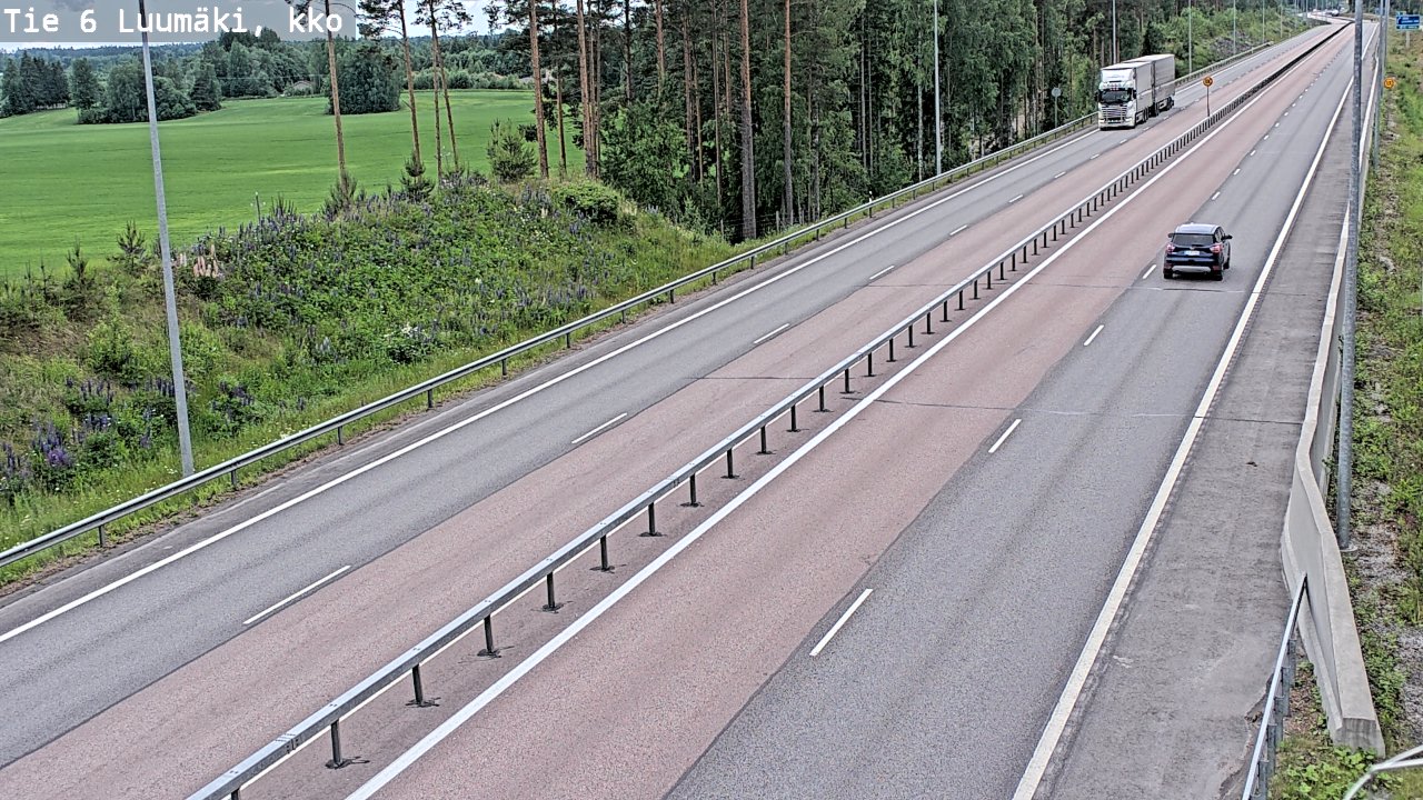 Kelikamerat Kuva Tie 6 Luumäki, kirkko, Luumäki, Etelä-Karjala