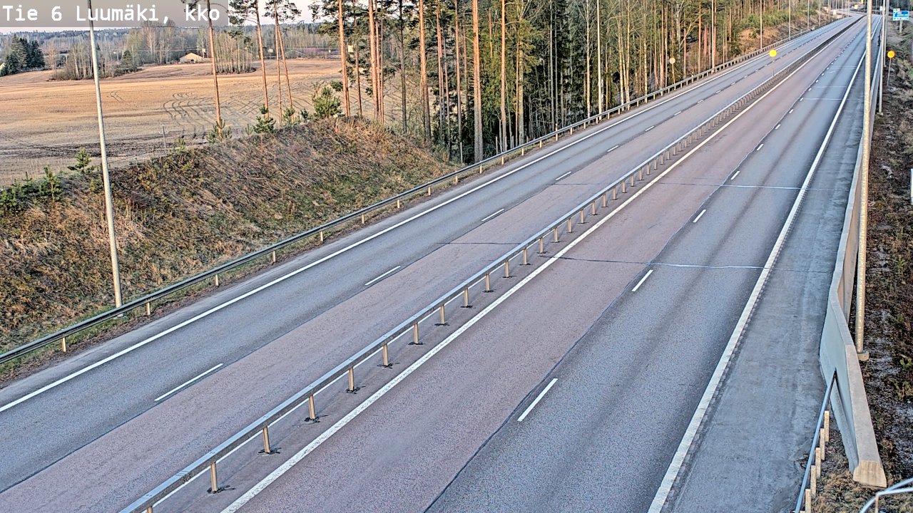 Weather Camera Image Road 6 Luumäki, kirkko, Luumäki, Etelä-Karjala