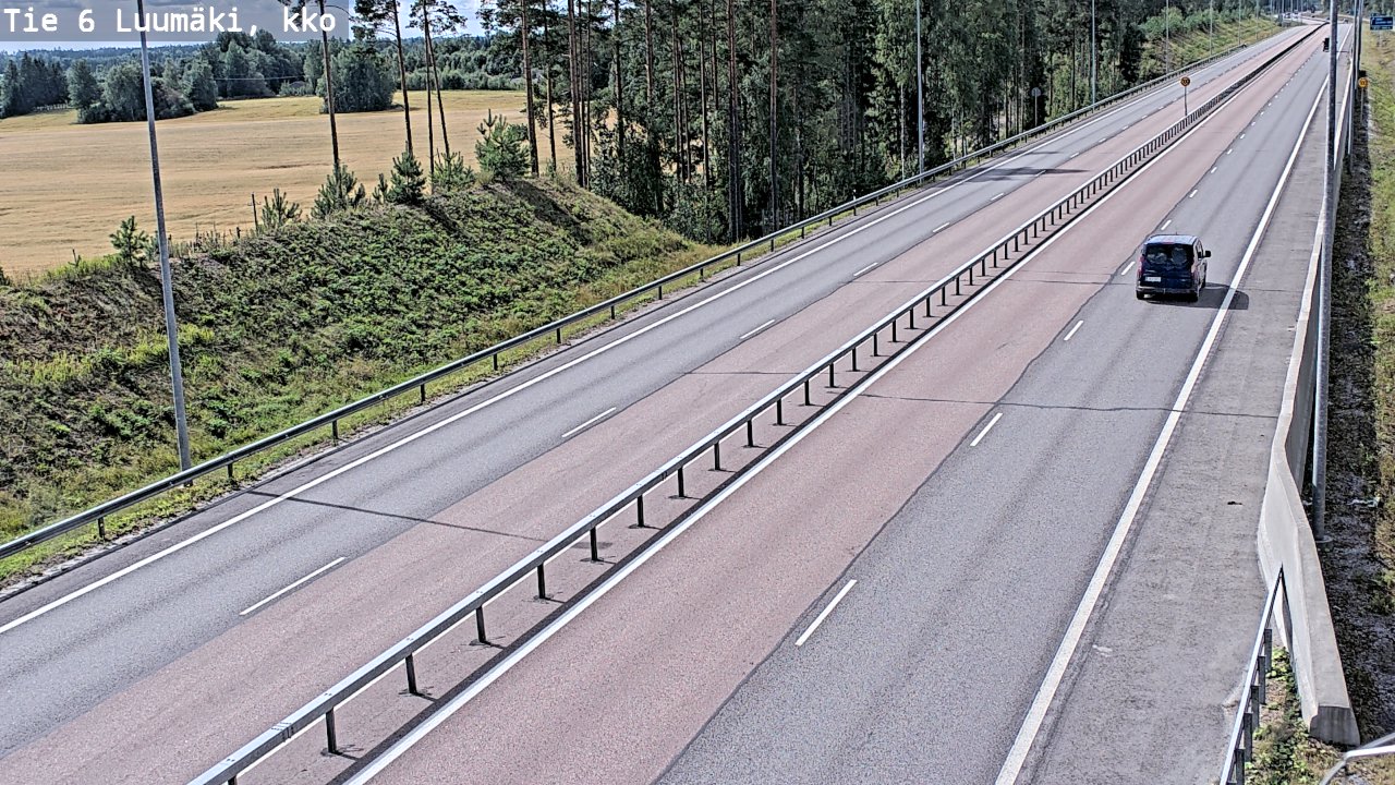Kelikamerat Kuva Tie 6 Luumäki, kirkko, Luumäki, Etelä-Karjala