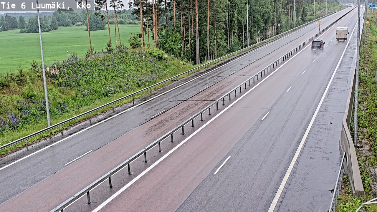 Kelikamerat Kuva Tie 6 Luumäki, kirkko, Luumäki, Etelä-Karjala