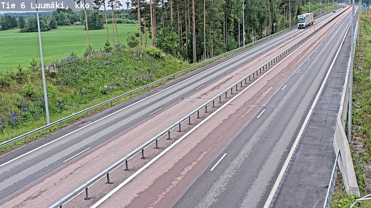 Kelikamerat Kuva Tie 6 Luumäki, kirkko, Luumäki, Etelä-Karjala