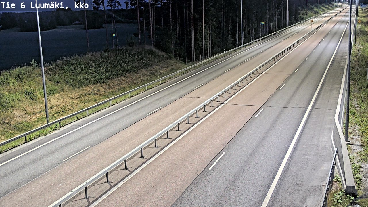 Weather Camera Image Road 6 Luumäki, kirkko, Luumäki, Etelä-Karjala