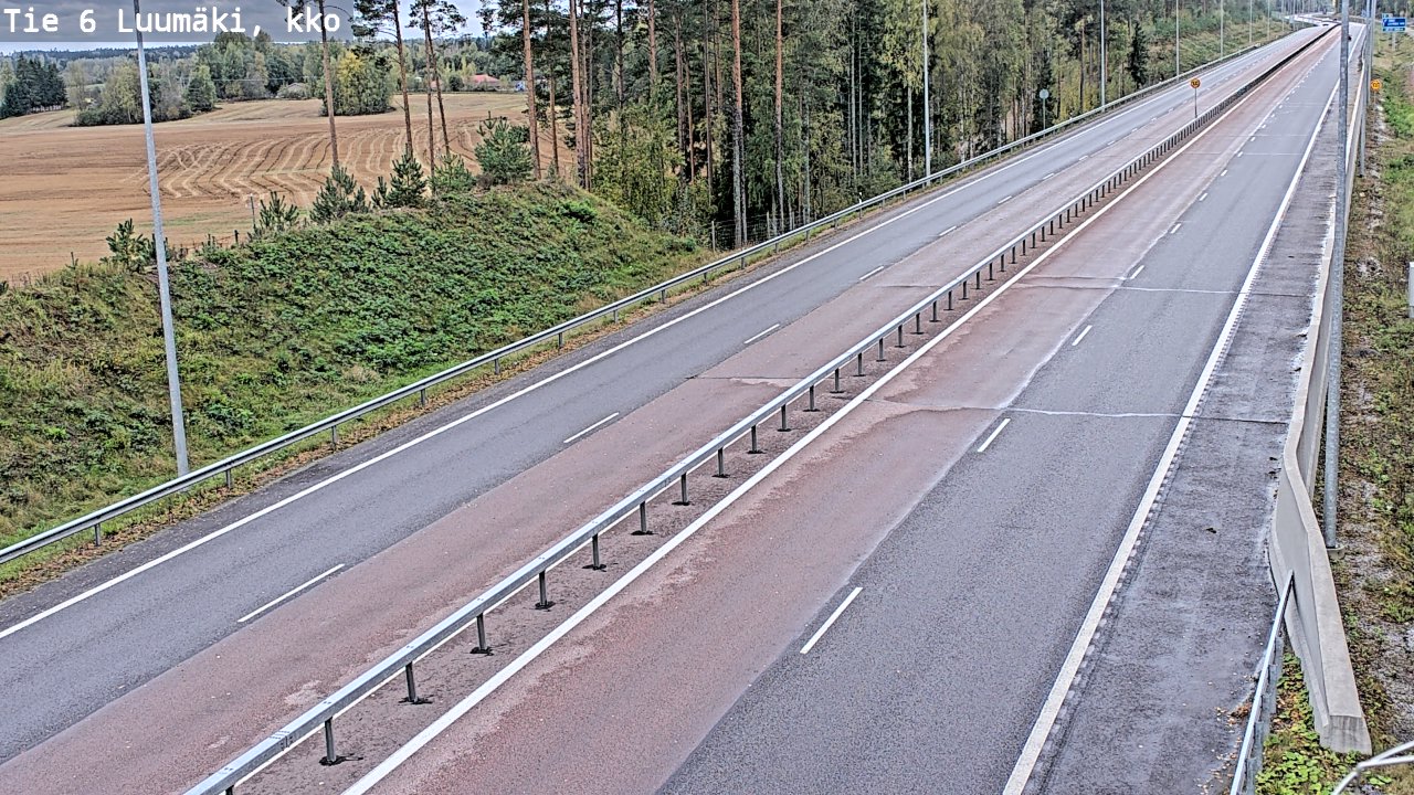 Weather Camera Image Road 6 Luumäki, kirkko, Luumäki, Etelä-Karjala