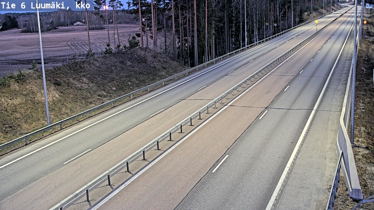 Weather Camera Image Road 6 Luumäki, kirkko, Luumäki, Etelä-Karjala