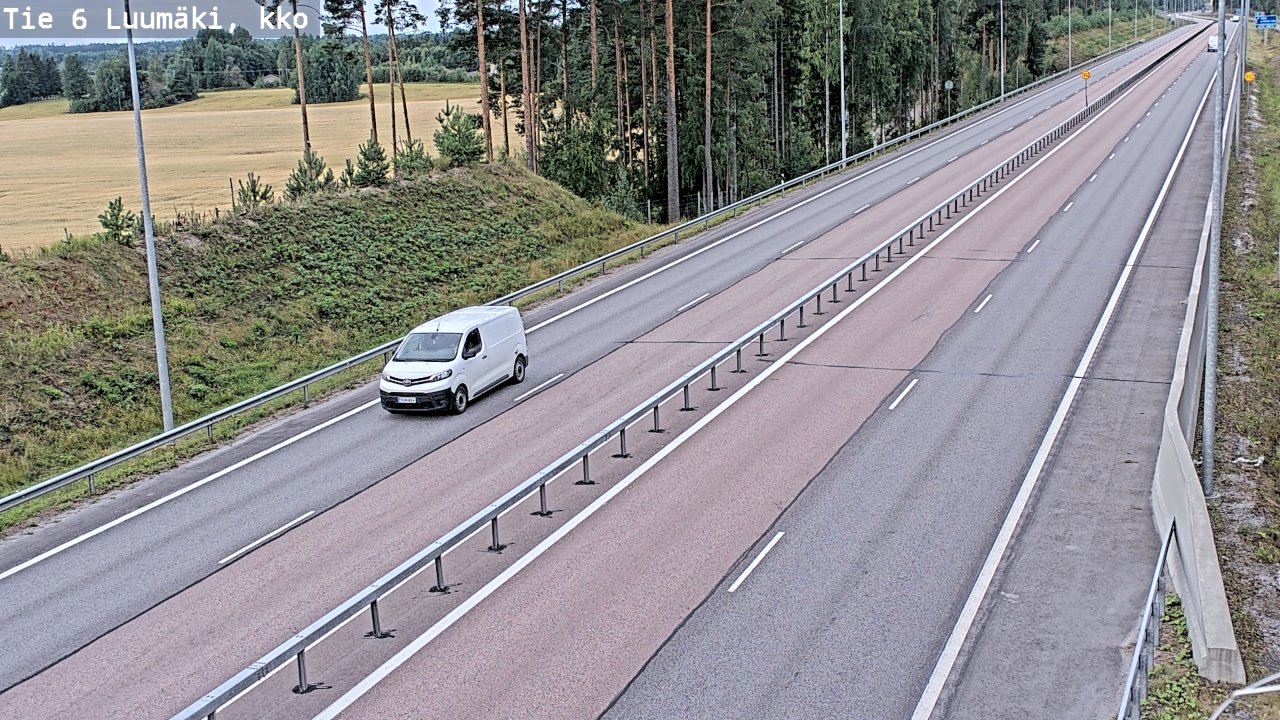 Kelikamerat Kuva Tie 6 Luumäki, kirkko, Luumäki, Etelä-Karjala