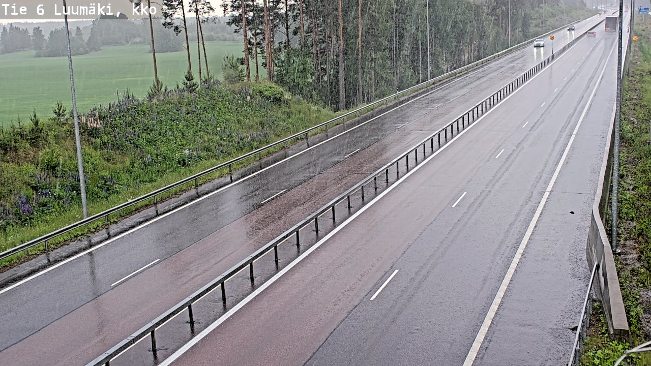 Kelikamerat Kuva Tie 6 Luumäki, kirkko, Luumäki, Etelä-Karjala