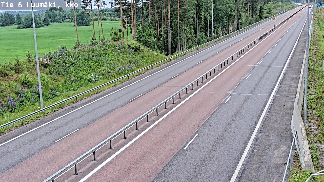 Kelikamerat Kuva Tie 6 Luumäki, kirkko, Luumäki, Etelä-Karjala