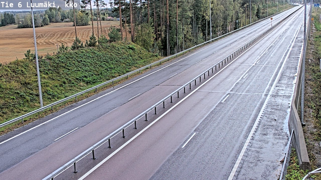 Weather Camera Image Road 6 Luumäki, kirkko, Luumäki, Etelä-Karjala