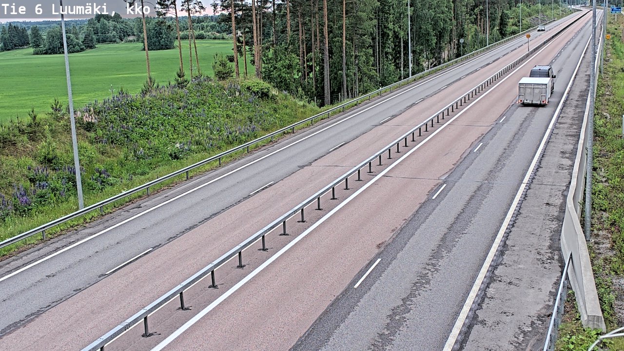 Kelikamerat Kuva Tie 6 Luumäki, kirkko, Luumäki, Etelä-Karjala