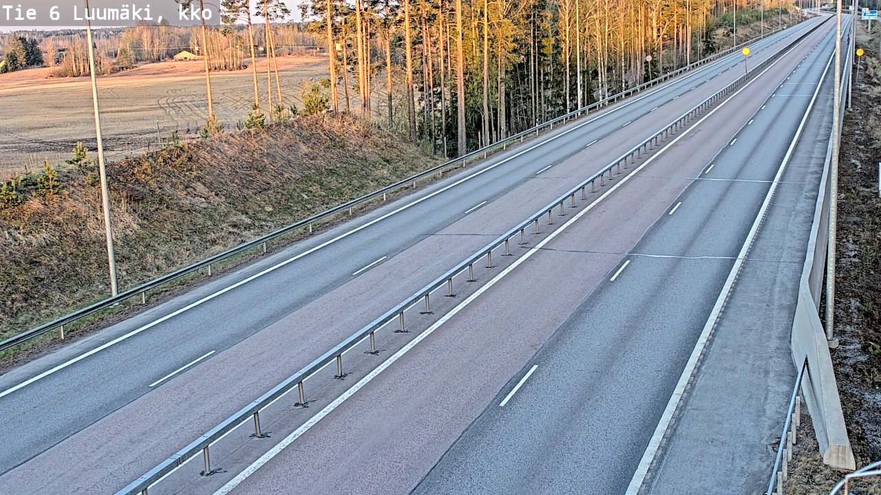 Weather Camera Image Road 6 Luumäki, kirkko, Luumäki, Etelä-Karjala