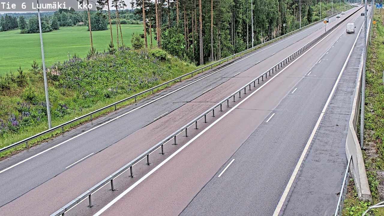 Kelikamerat Kuva Tie 6 Luumäki, kirkko, Luumäki, Etelä-Karjala