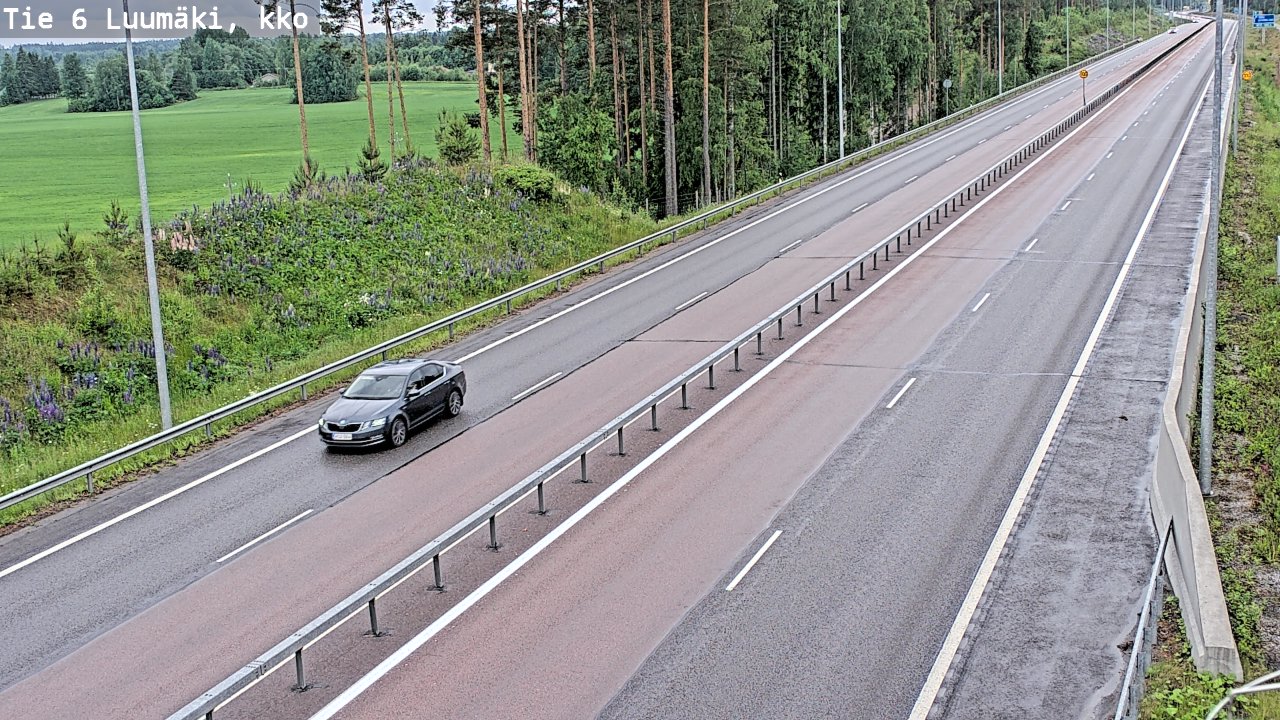Kelikamerat Kuva Tie 6 Luumäki, kirkko, Luumäki, Etelä-Karjala