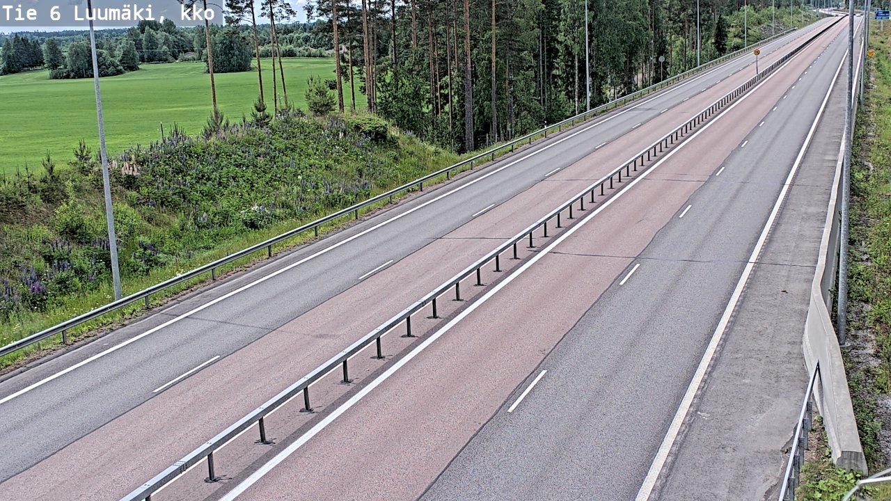 Kelikamerat Kuva Tie 6 Luumäki, kirkko, Luumäki, Etelä-Karjala