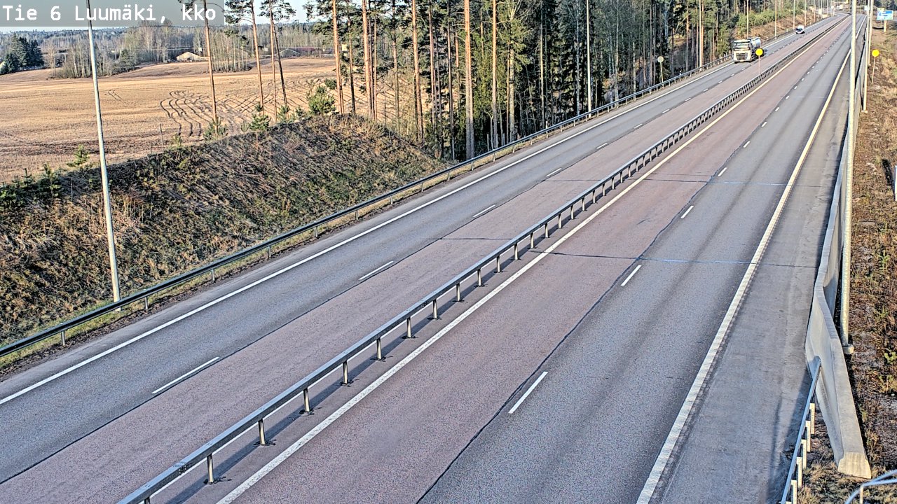 Weather Camera Image Road 6 Luumäki, kirkko, Luumäki, Etelä-Karjala