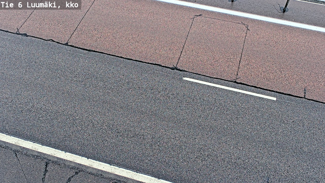 Weather Camera Image Väg 6 Luumäki, kirkko, Luumäki, Etelä-Karjala