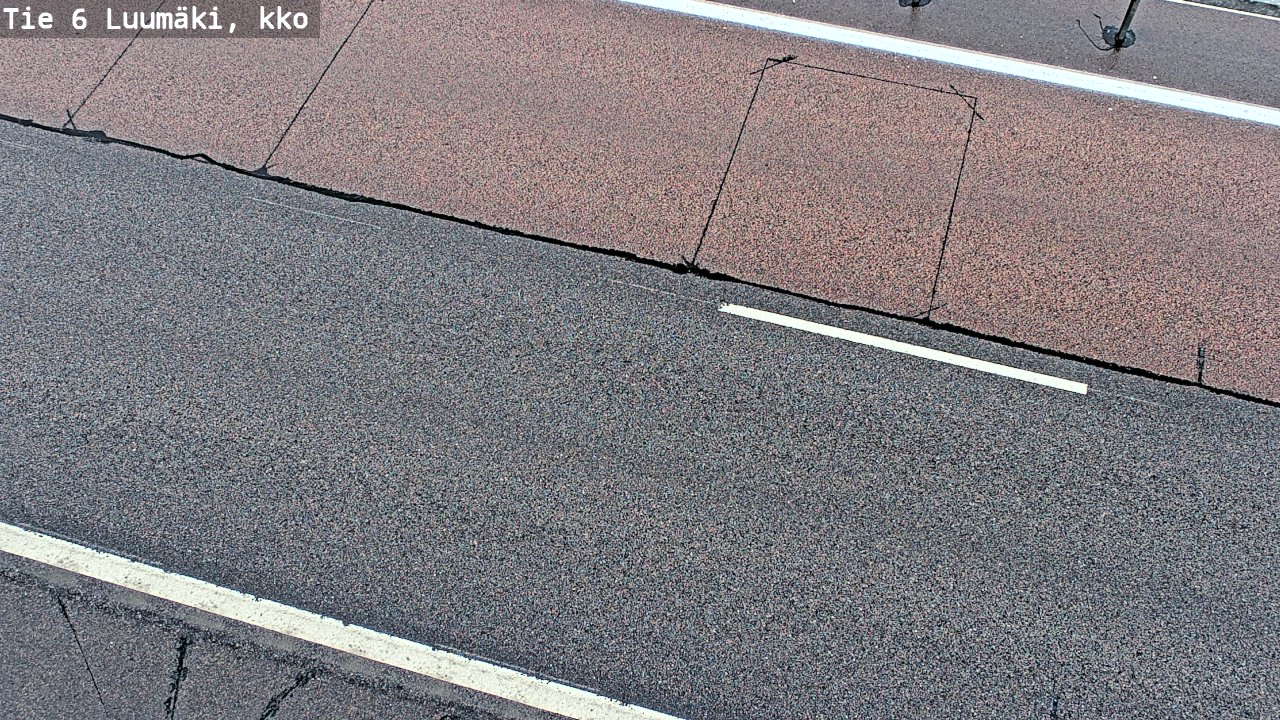 Weather Camera Image Väg 6 Luumäki, kirkko, Luumäki, Etelä-Karjala