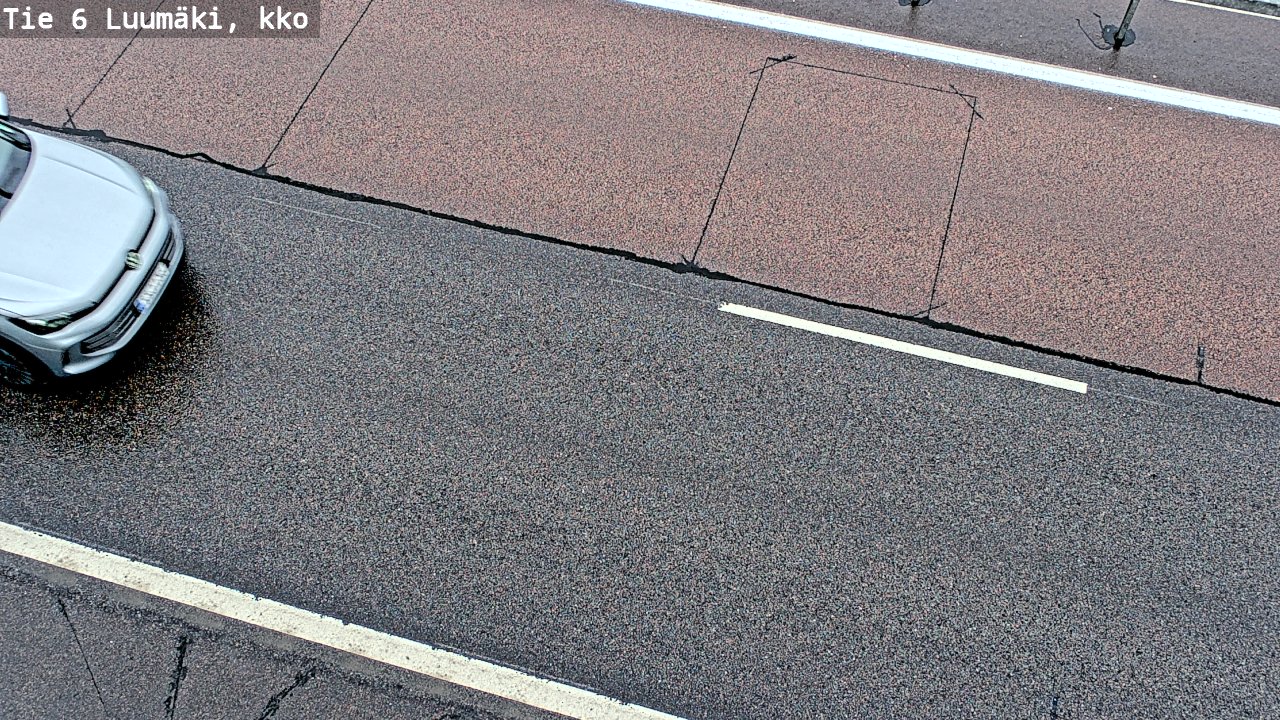 Weather Camera Image Väg 6 Luumäki, kirkko, Luumäki, Etelä-Karjala