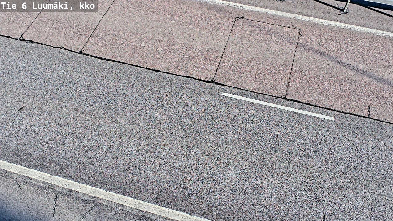 Weather Camera Image Väg 6 Luumäki, kirkko, Luumäki, Etelä-Karjala