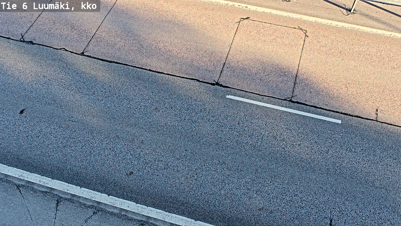 Weather Camera Image Väg 6 Luumäki, kirkko, Luumäki, Etelä-Karjala