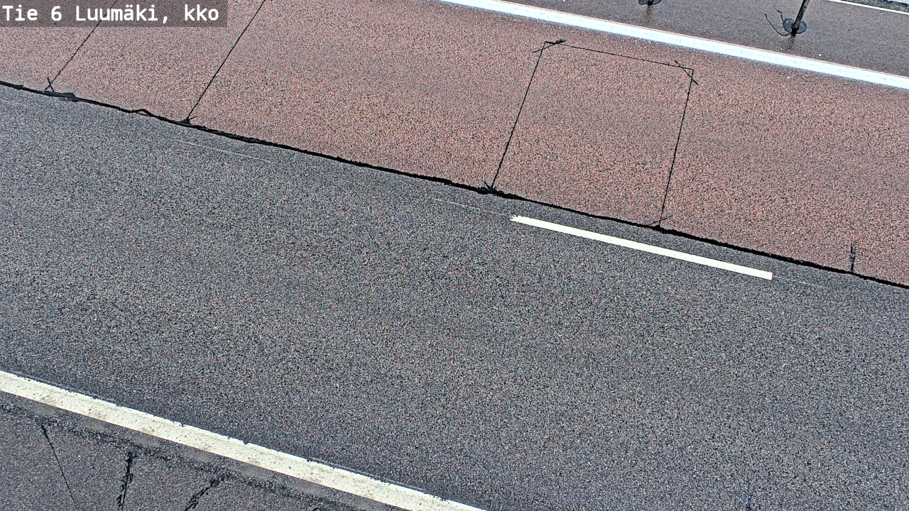 Weather Camera Image Väg 6 Luumäki, kirkko, Luumäki, Etelä-Karjala