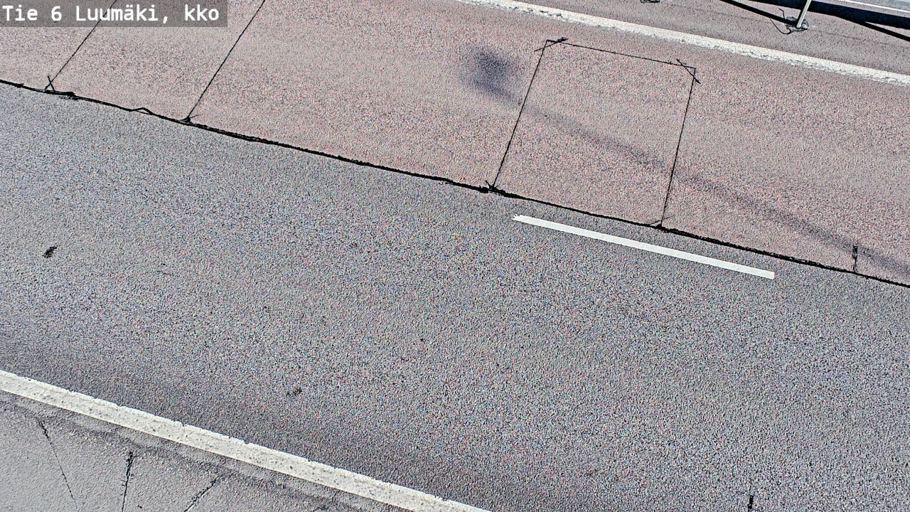 Weather Camera Image Väg 6 Luumäki, kirkko, Luumäki, Etelä-Karjala