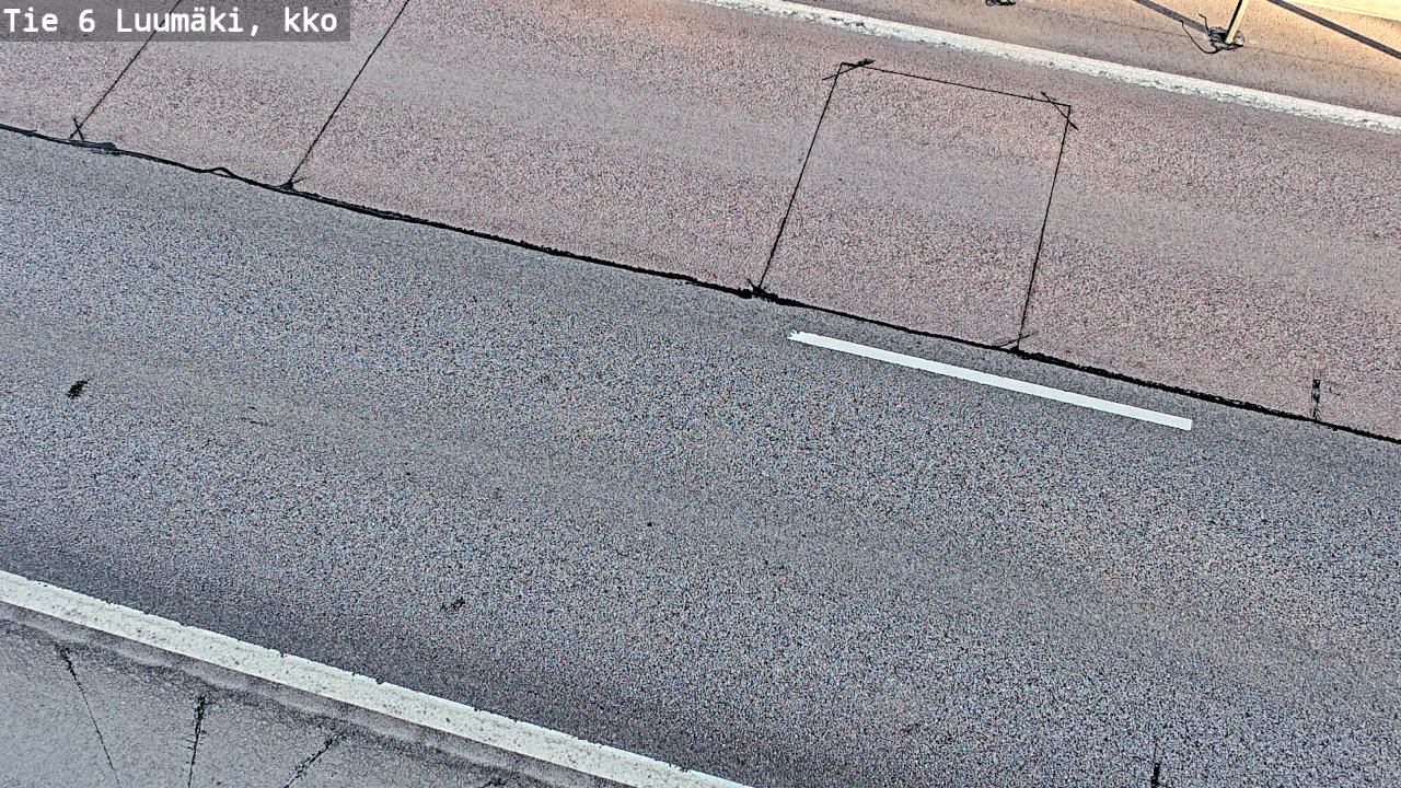 Weather Camera Image Väg 6 Luumäki, kirkko, Luumäki, Etelä-Karjala