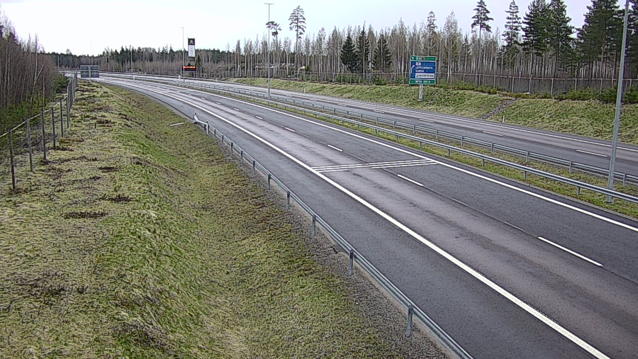 Weather Camera Image Väg 7 Vederlax, Vaalimaa, Kiertoliittymä P, Virolahti, Kymenlaakso
