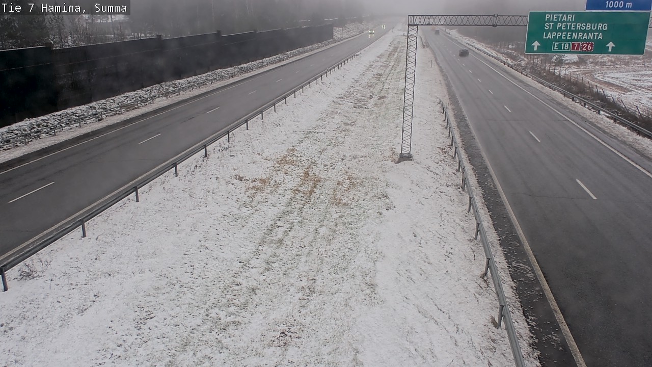 Weather Camera Image Tie 7 Fredrikshamn, Summa, Hamina, Kymenlaakso