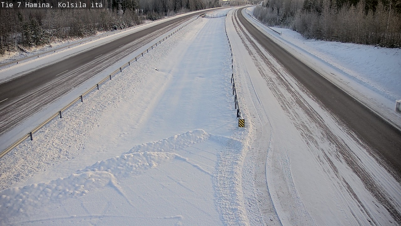 Weather Camera Image Väg 7 Fredrikshamn, Kolsila, Hamina, Kymenlaakso