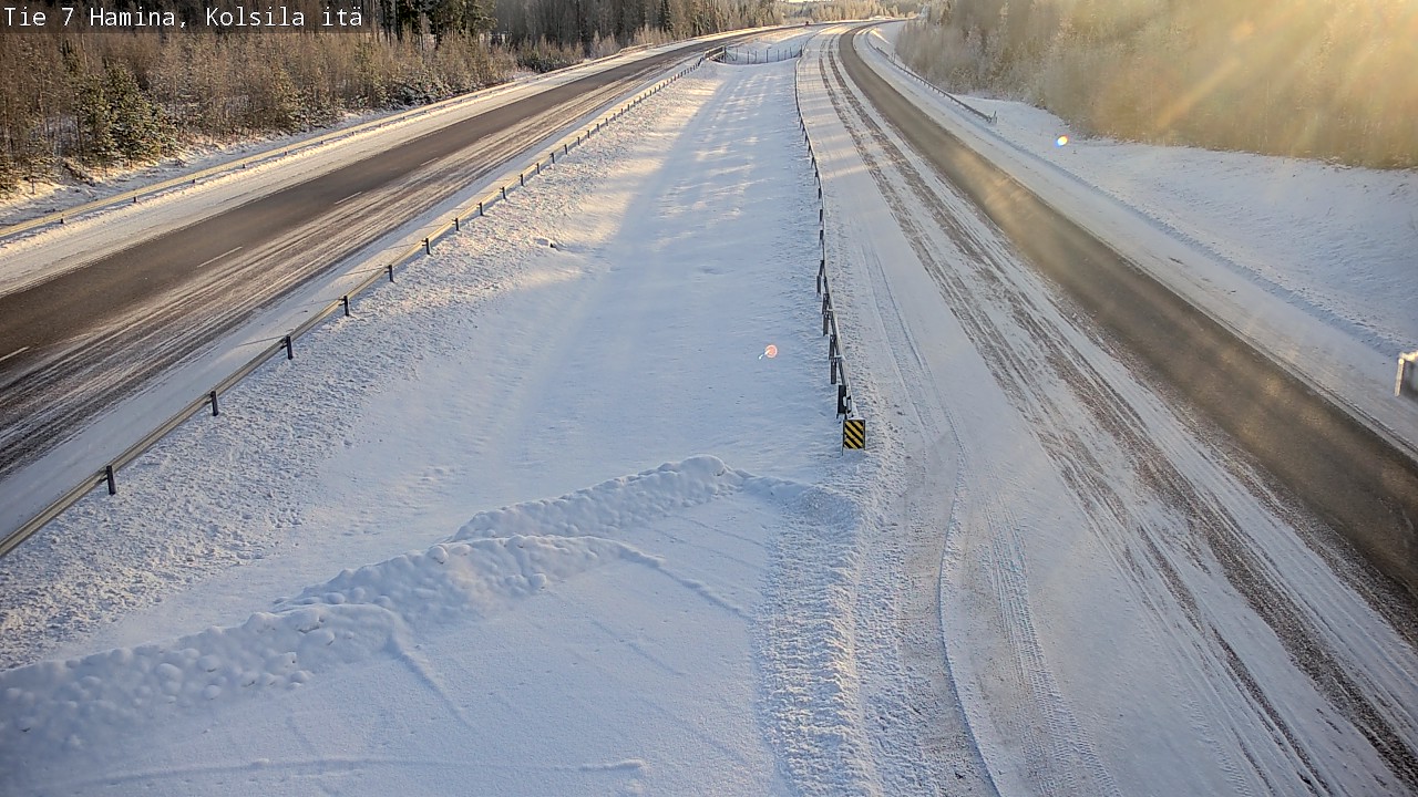 Weather Camera Image Väg 7 Fredrikshamn, Kolsila, Hamina, Kymenlaakso