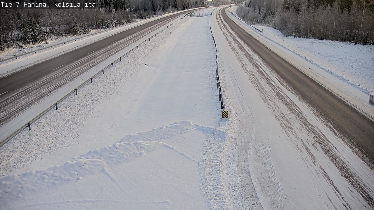 Weather Camera Image Väg 7 Fredrikshamn, Kolsila, Hamina, Kymenlaakso