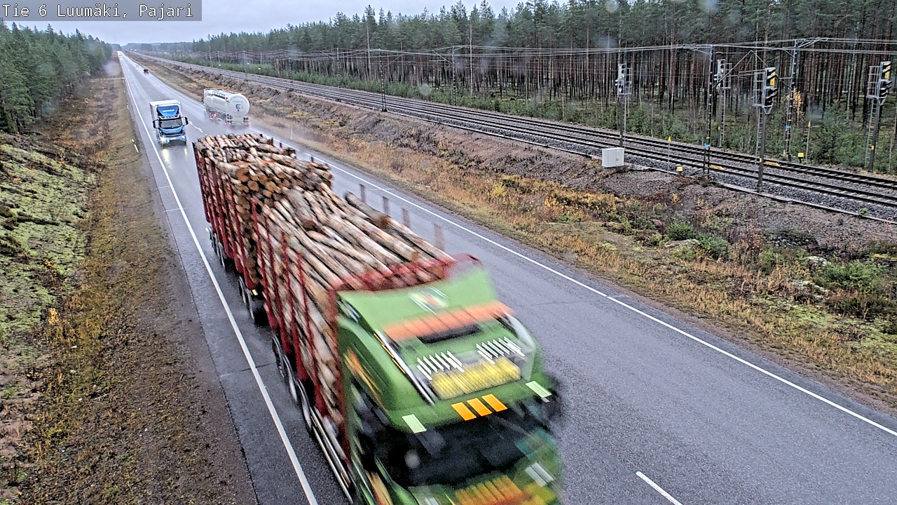 Weather Camera Image Väg 6 Luumäki Pajari, Luumäki, Etelä-Karjala