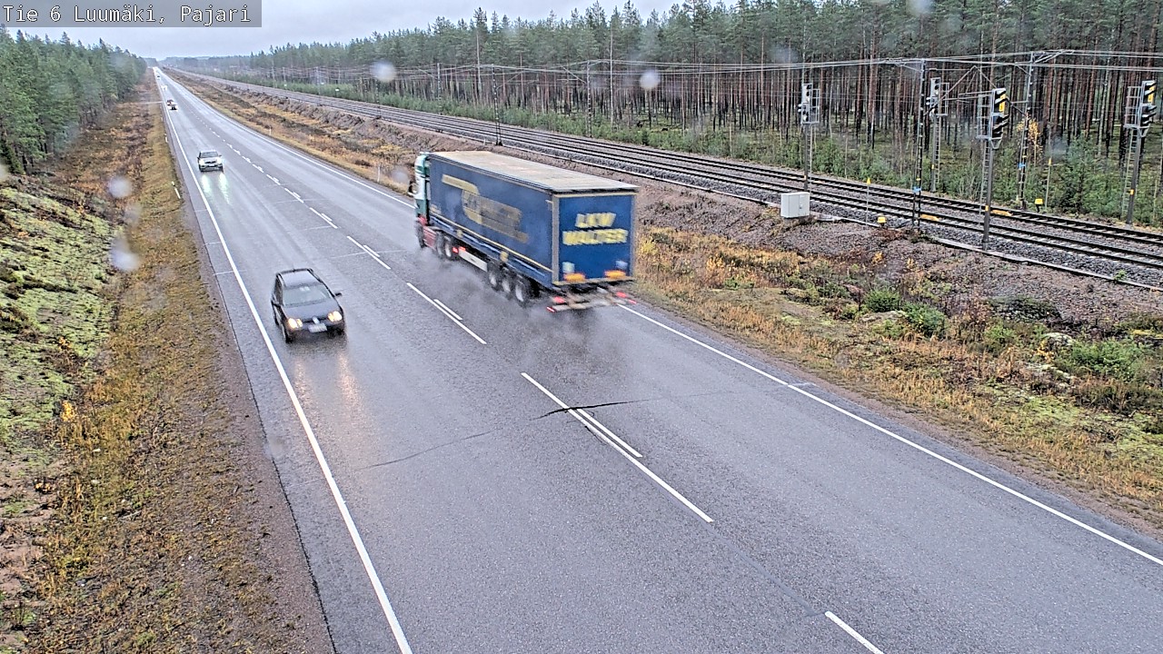 Weather Camera Image Väg 6 Luumäki Pajari, Luumäki, Etelä-Karjala