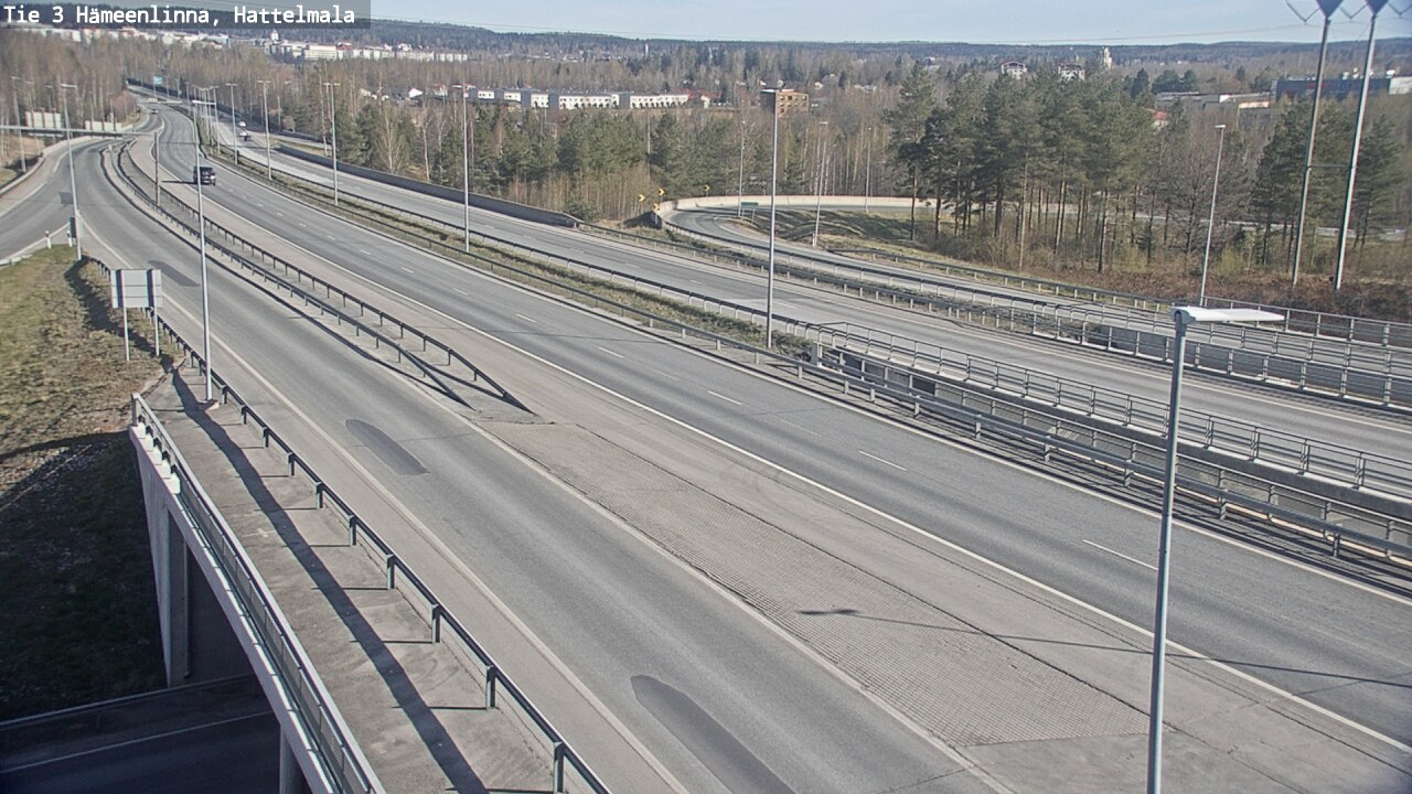 Weather Camera Image Road 3 Hämeenlinna, Hattelmala, Hämeenlinna, Kanta-Häme