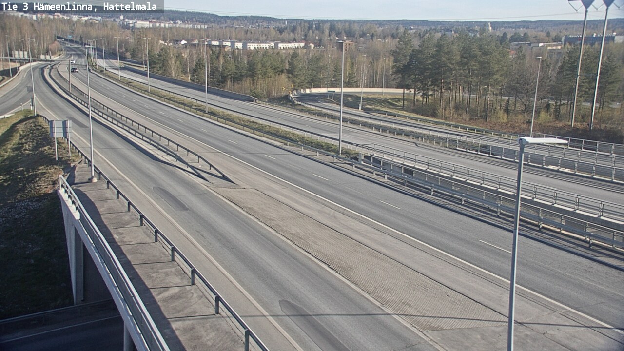 Weather Camera Image Road 3 Hämeenlinna, Hattelmala, Hämeenlinna, Kanta-Häme