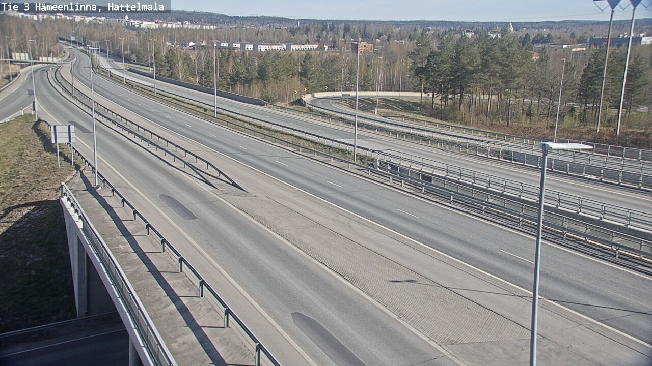 Weather Camera Image Road 3 Hämeenlinna, Hattelmala, Hämeenlinna, Kanta-Häme