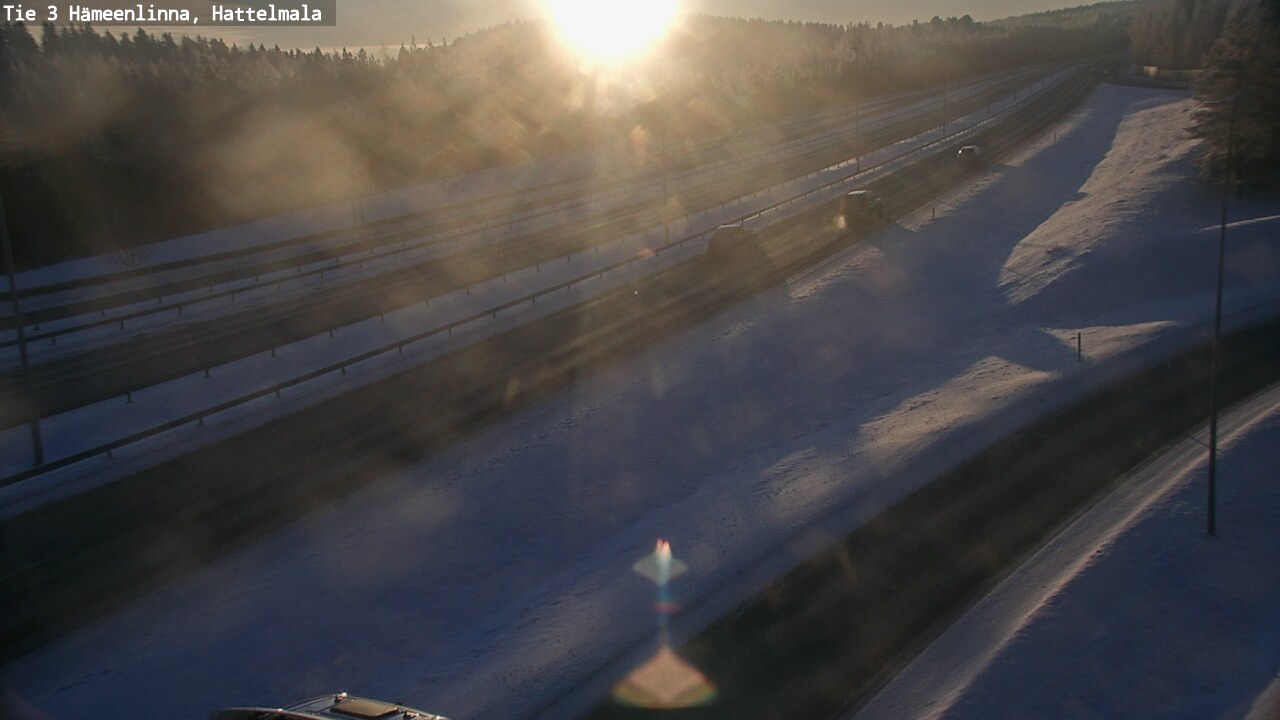 Weather Camera Image Road 3 Hämeenlinna, Hattelmala, Hämeenlinna, Kanta-Häme